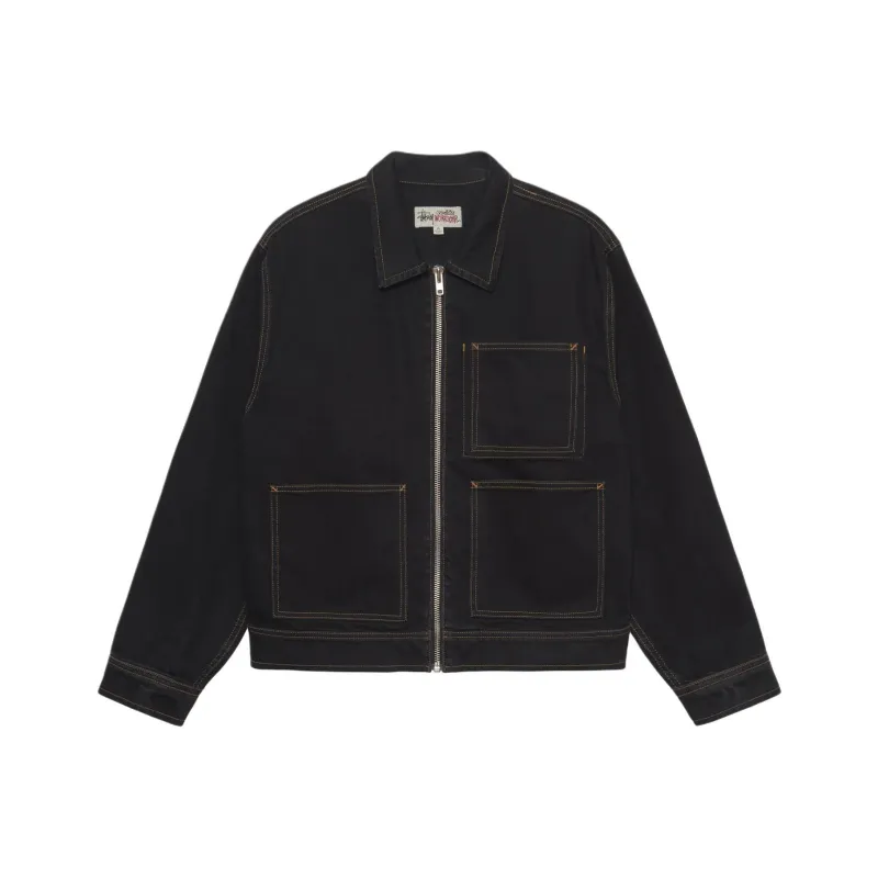 Stussy Denim Zip Work Jacket-0