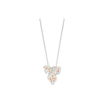 Swarovski Graceful Bloom Necklaces Women's White Gold Plated