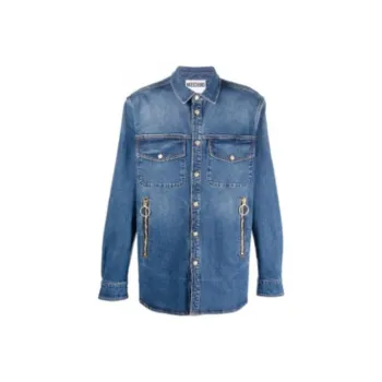 MOSCHINO Denim Jackets Men Blue