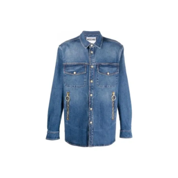 MOSCHINO Denim Jackets Men Blue-0