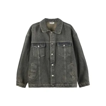 DARKCIRCLE Denim Jackets Unisex Washed Blue