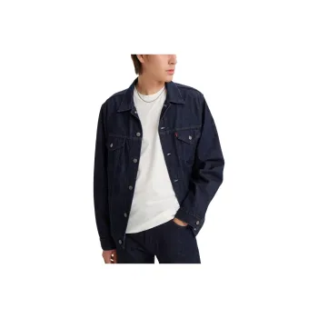 Levis Levis/Levi's SS23 WellThread Series Denim Jackets Men Dark Blue