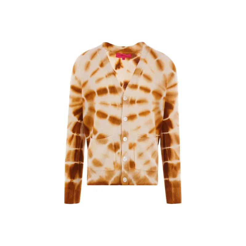 The Elder Statesman Web Flare Knitted Cardigan-0