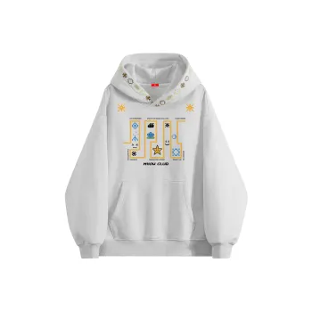 MIIOW Trend Party Series Sweatshirt Unisex White Heather Gray