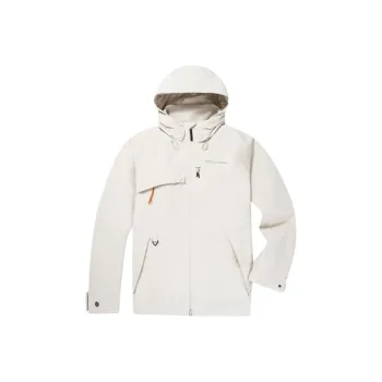 Columbia Water-Resistant Windproof Breathable Warm Windbreaker Jacket Men's Ecru