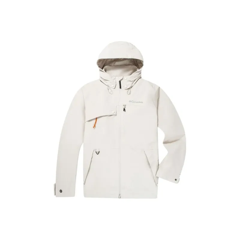 Columbia Water Resistant Windproof Breathable Warm Windbreaker Jacket Men's Ecru-0