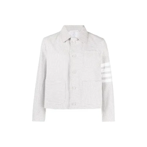 THOM BROWNE Unconstructed 4 Bar Seersucker Jacket
