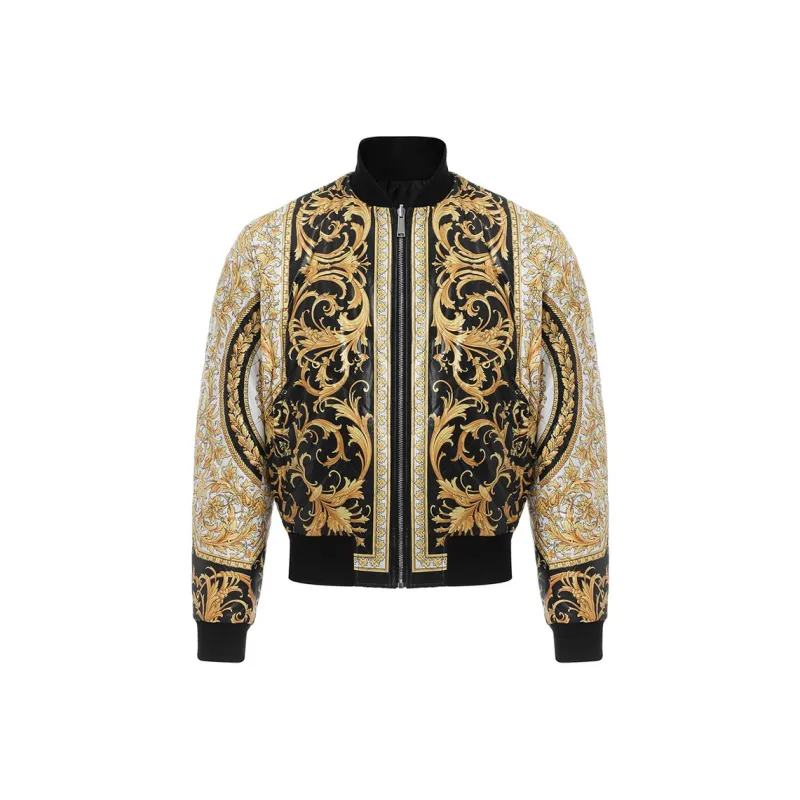 VERSACE Puffer Jacket Winter Men's Gold-0