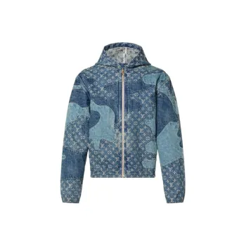 LOUIS VUITTON X Nigo Monogram Patchwork Denim Hoodie