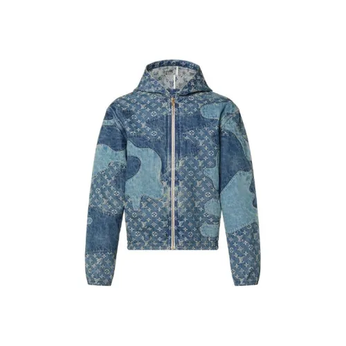 LOUIS VUITTON X Nigo Monogram Patchwork Denim Hoodie