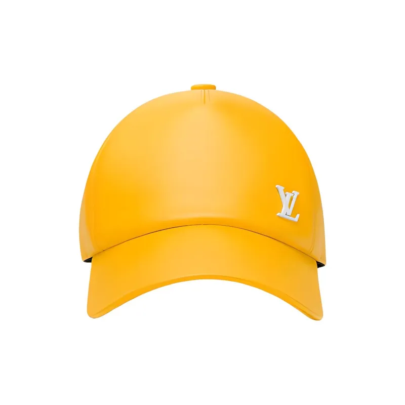 LOUIS VUITTON Cow Leather Baseball Caps Men's Yellow-1