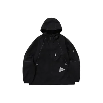 And Wander Breath Rip Hoodie Jackets Coats Unisex Black