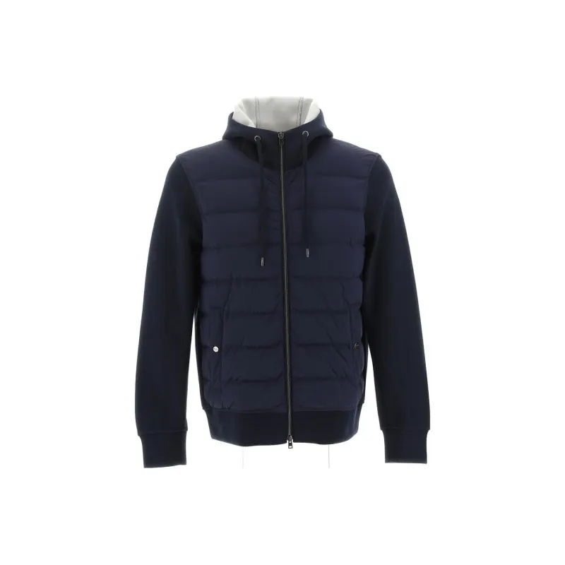 HERNO Zip-Up Hooded Drawstring Down Jacket-0