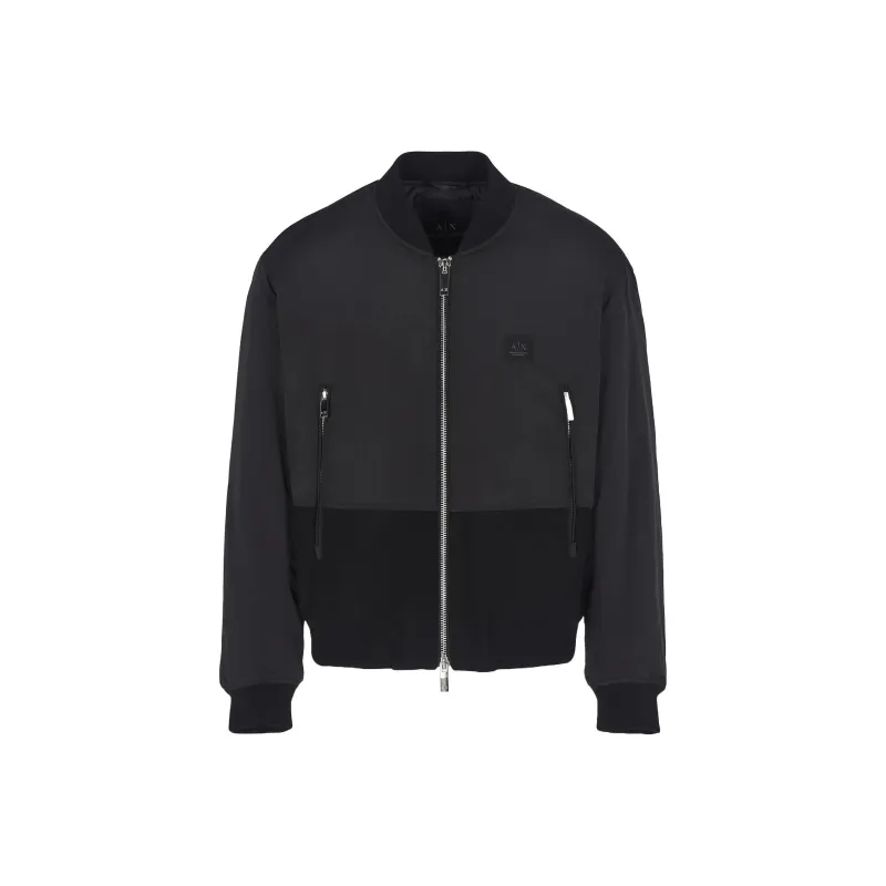 ARMANI EXCHANGE Logo patch Bomber Jacket-0
