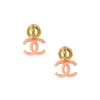 CHANEL Earrings Women's Pink