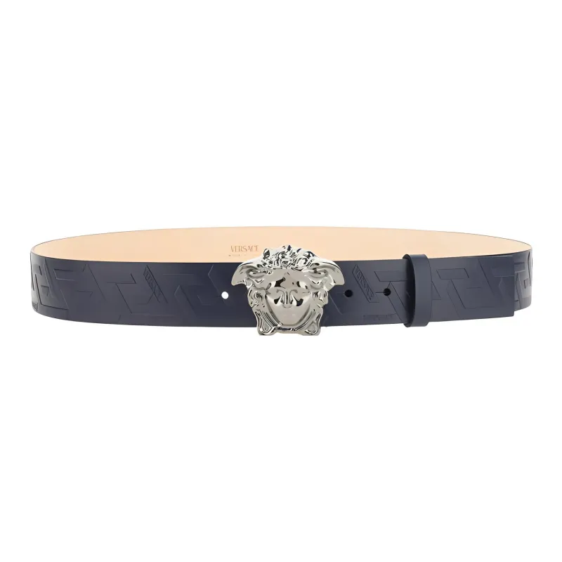 VERSACE Cow Leather Leather Belts Men's Width 5cm-1