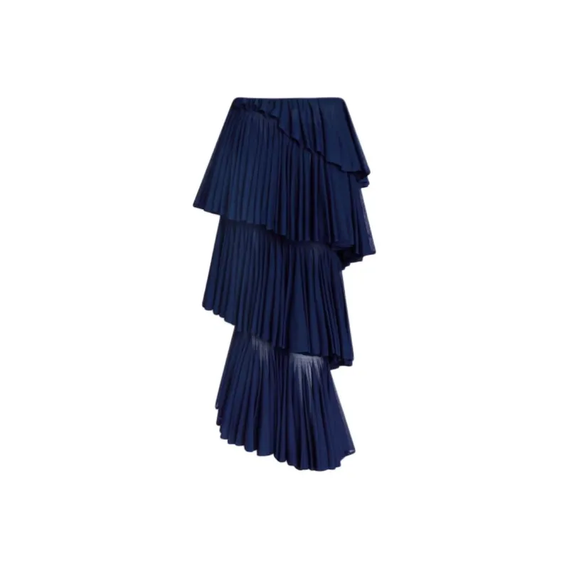 Alaia Casual Long Skirt Women's Blue-1