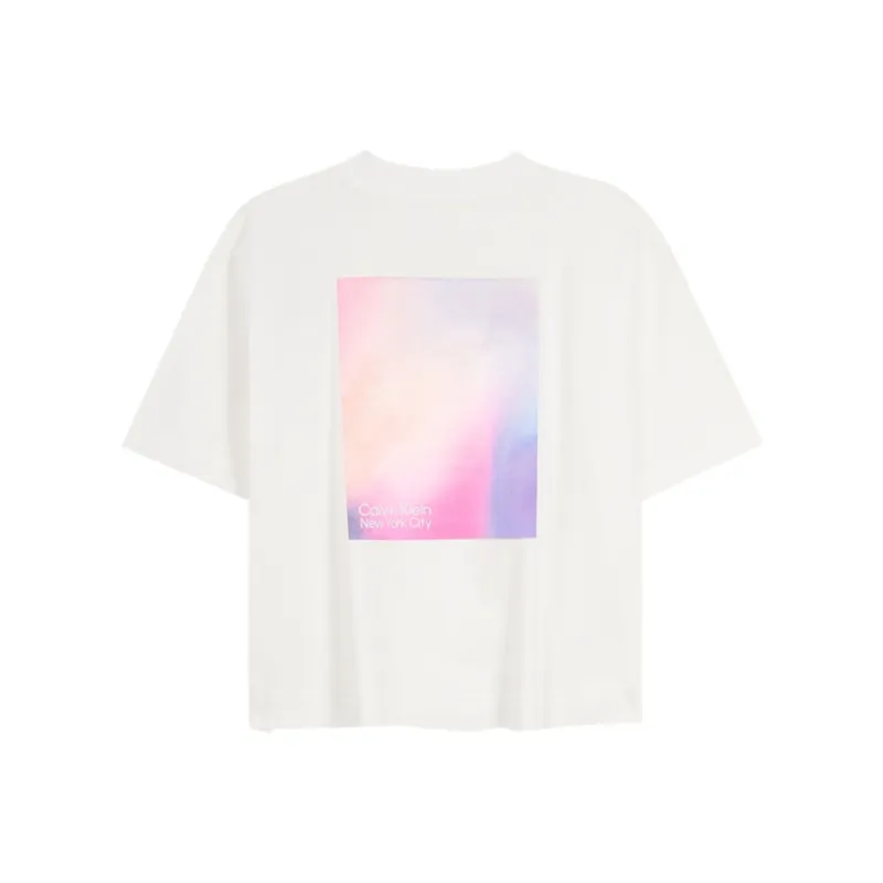 CALVIN KLEIN T Shirt Women's Moon White-1