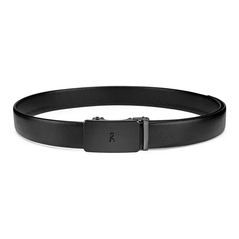 ROBERTA DI CAMERINO Cow Leather Belts Men's Black Width 3.5cm, Free Greeting Card Writing And Photo Printing-6