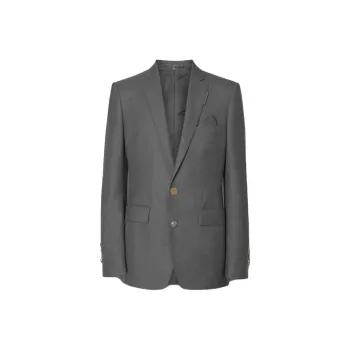 Burberry Business Suits Men Gray