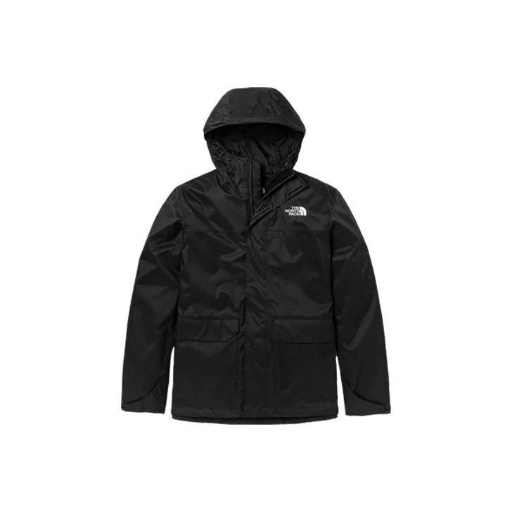 THE NORTH FACE Outdoor Hiking Waterproof, Windproof, And Breathable Windbreaker Jacket Men's Black-0