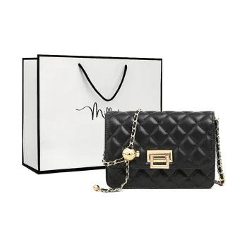 MILLIE'S Cow Leather Underarm Shoulder Bag, Crossbody Bag, Small Square Bag Regular Women's Black