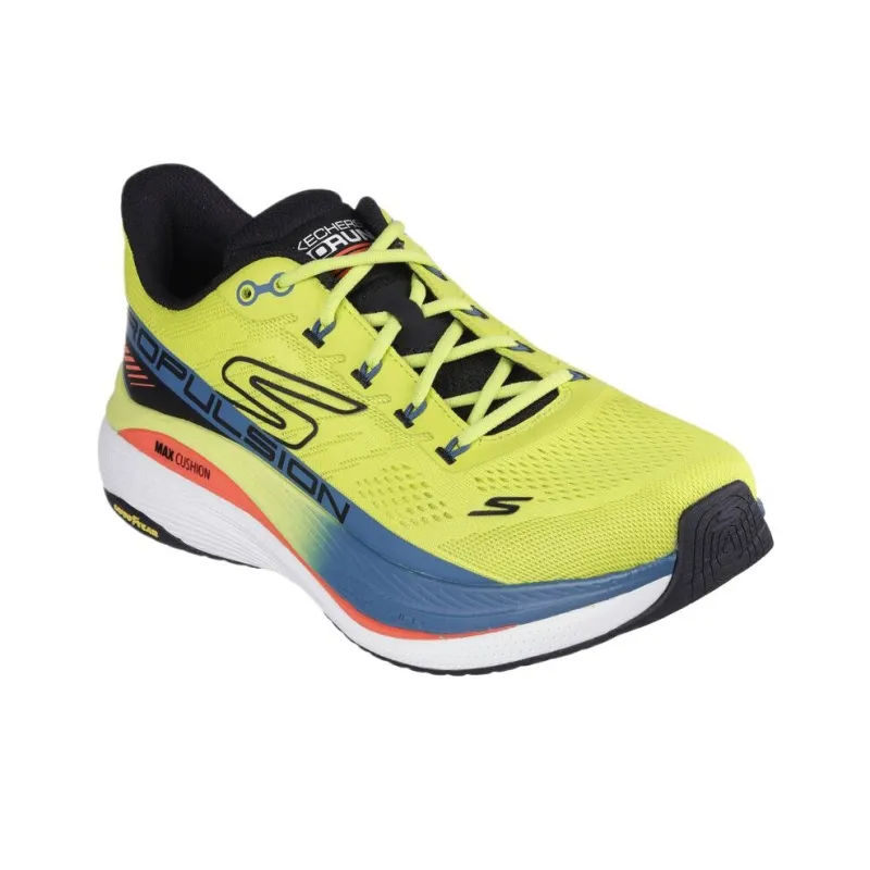 Skechers Max Cushioning Low Top Running Shoes Men's Yellow-2