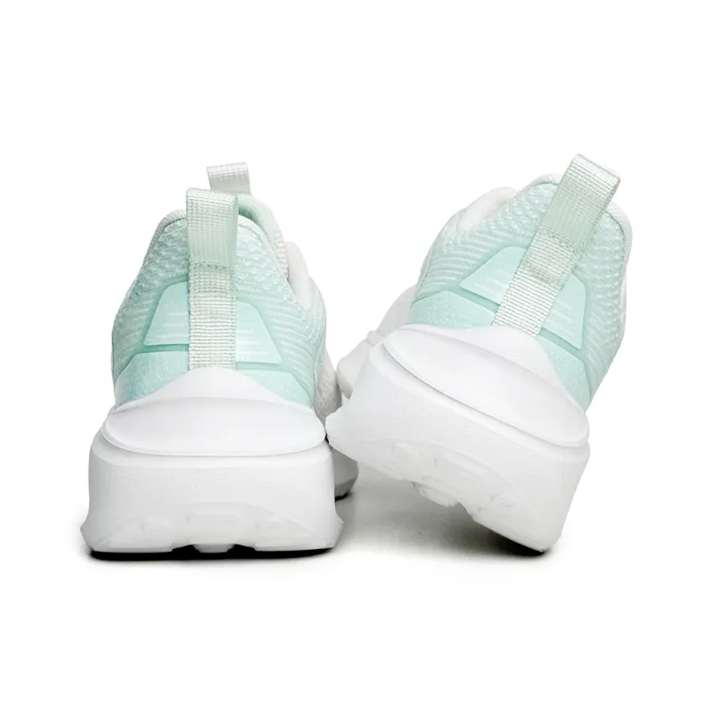 Warrior Slip Resistant, Abrasion Resistant, Breathable Low Top Casual City Commute Running Shoes Women's White Green-4