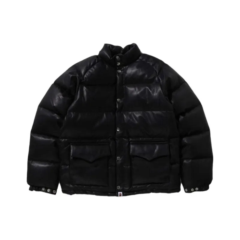 Bape Leather Classic Down Jacket Jacket-0