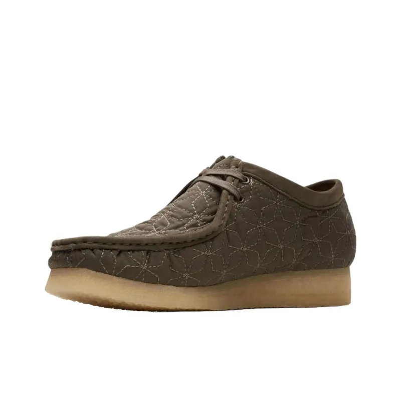 Clarks Wallabee 'Olive Combination' Boots-3