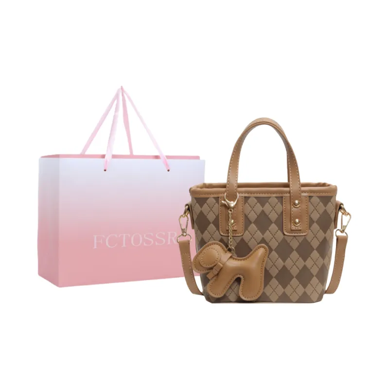 FCTOSSR PU Handbag Regular Women's White/Black/Khaki/Pink-12