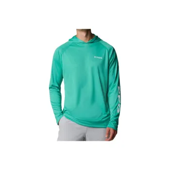 Columbia PFG Terminal Tackle Sweatshirt Men's Enamel Green