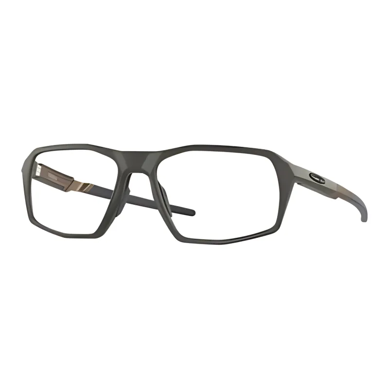 Oakley Acetate Irregular Shape Eyeglass Frames Men's Gray-0