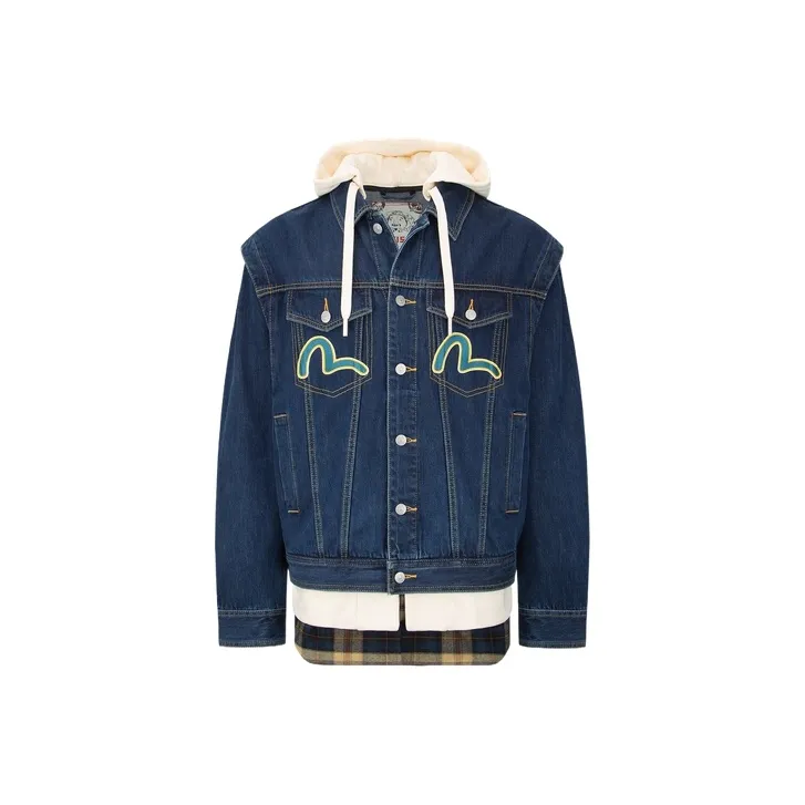 EVISU Denim Jackets Men Denim Blue-0