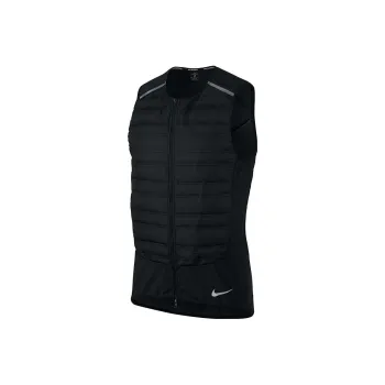 Nike Men's Colorblock Stand Collar Down Vest Black