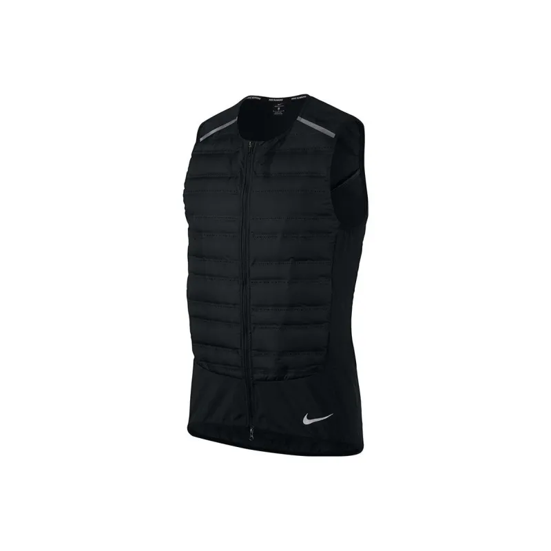 Nike Men's Colorblock Stand Collar Down Vest Black-0
