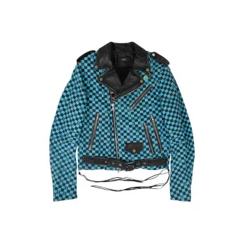 AMIRI Checkered Biker Jacket