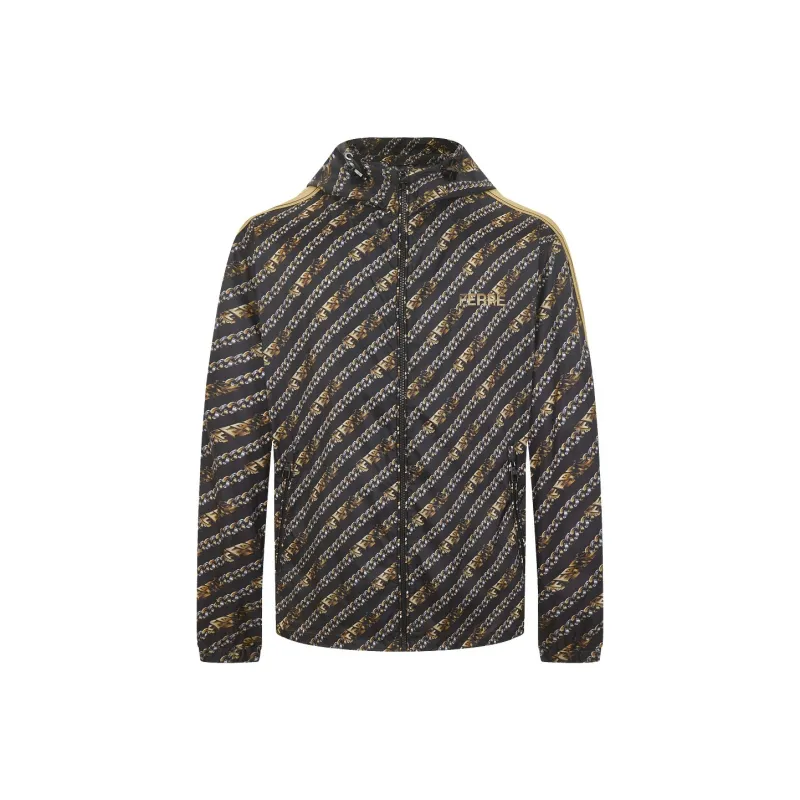 FERRE Jackets & Coats Men's Brown With Print-0
