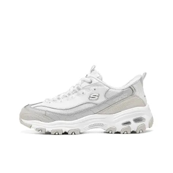 Skechers Slip Ins Anti Slip Wear Resistant Low Top Chunky Sneakers Women's Gray White