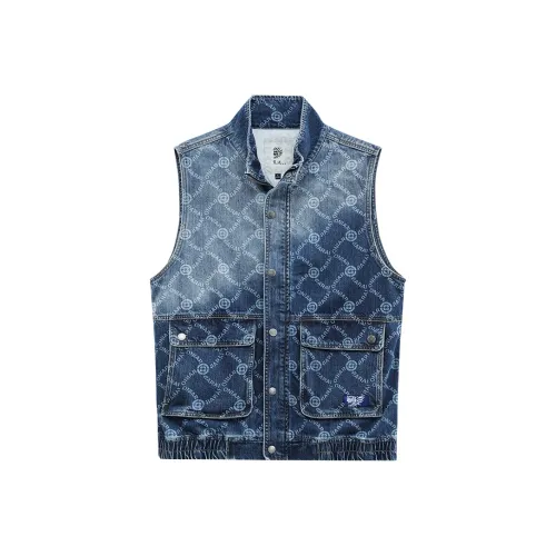 ONIARAI Vests Men Denim Blue