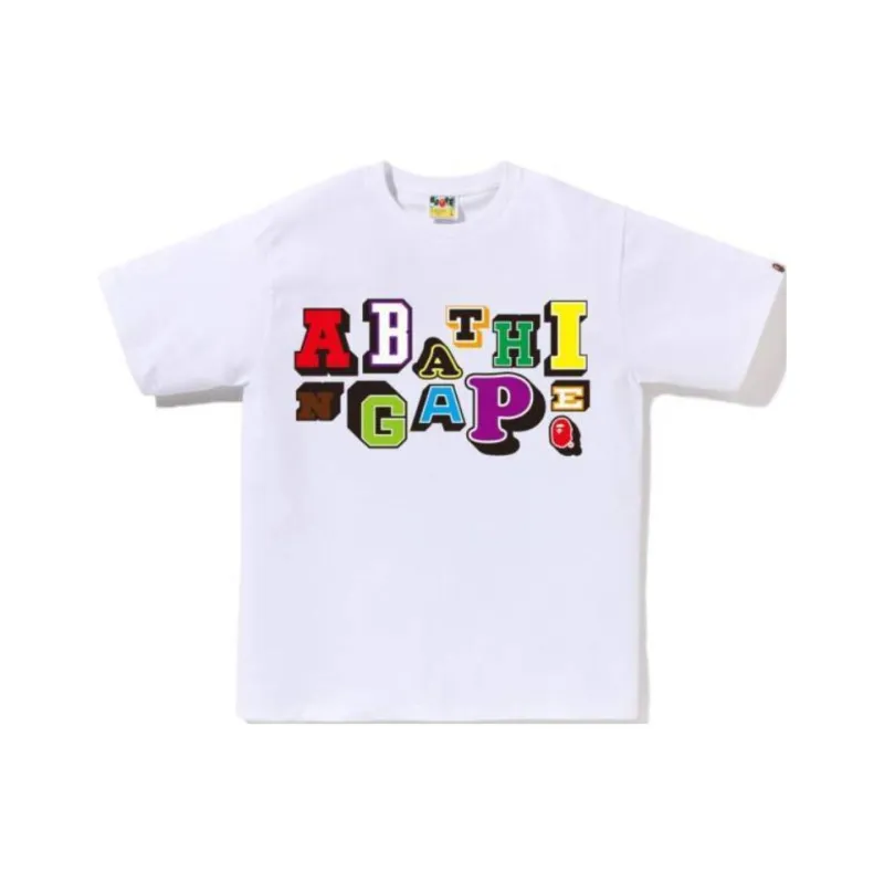 A BATHING APE Logo print Cotton T shirt-2