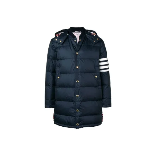 THOM BROWNE 4 bar Matte Nylon Coat