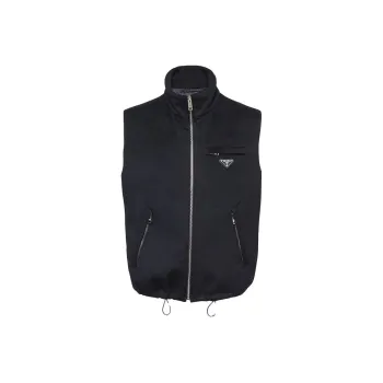 PRADA Logo Triangle Zip Up Gilet
