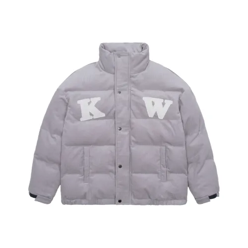 KILLWINNER Letter Solid Color Stand Collar Loose Fit Thickened Puffer Jacket Unisex