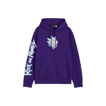 H&M Sweatshirt Men's Dark Purple/Rick And Morty