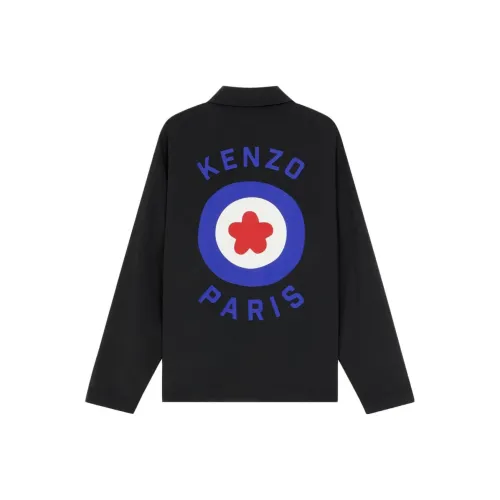 KENZO Target Logo Printed Buttoned Shirt Jacket