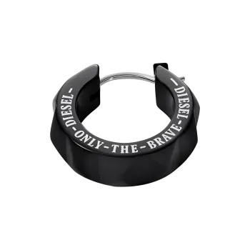 DIESEL Stainless Steel Earrings Men's Black
