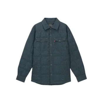 Levis Down Jackets Men Dark Black Blue