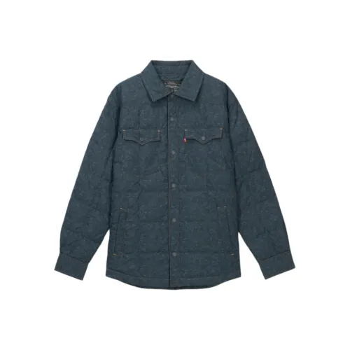 Levis Down Jackets Men Dark Black Blue