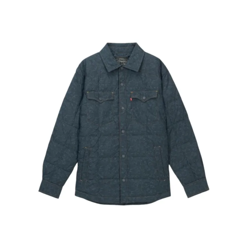 Levis Down Jackets Men Dark Black Blue-0